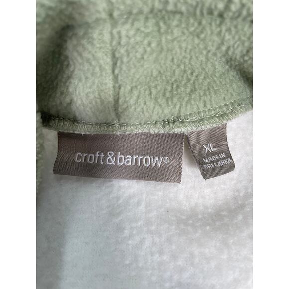 Vintage Fleece Croft & Barrow Christmas Sweatshirt Poinsettias, Pinecones - Picture 7 of 7